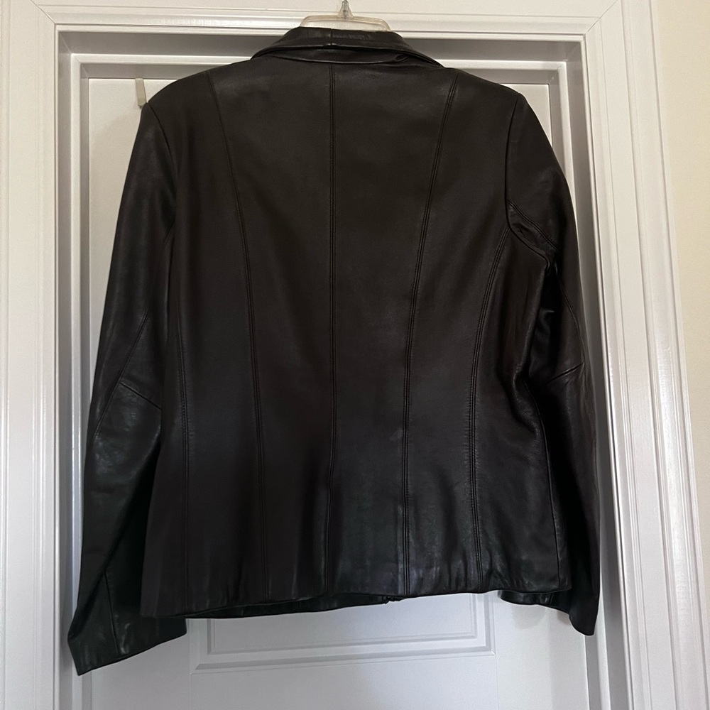 Very Nice black soft leather jacket. Size M.